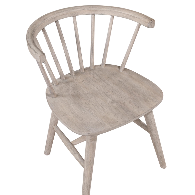 Pemberly Row Modern / Contemporary Solid Wood Dining Chair in Tan