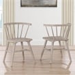 Pemberly Row Modern / Contemporary Solid Wood Dining Chair in Tan