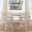 Pemberly Row Modern / Contemporary Solid Wood Dining Chair in Tan