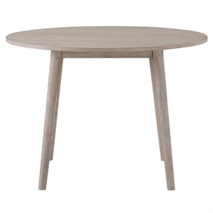 Pemberly Row Engineered Wood Contemporary 42&quot Round Dining Table in Tan
