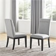 Pemberly Row Contemporary Black Dining Table With 4 Gray Chairs