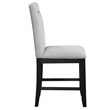 Pemberly Row Contemporary Black Counter Table With 8 Gray Counter Chairs