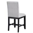 Pemberly Row Contemporary Black Counter Table With 8 Gray Counter Chairs