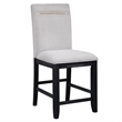 Pemberly Row Contemporary Black Counter Table With 4 Gray Counter Chairs