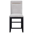 Pemberly Row Contemporary Black Counter Table With 4 Gray Counter Chairs