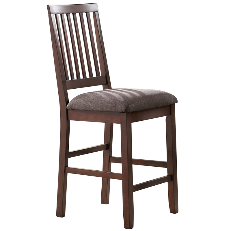 Pemberly Row Contemporary 9-Piece Counter Dining Set in Brown