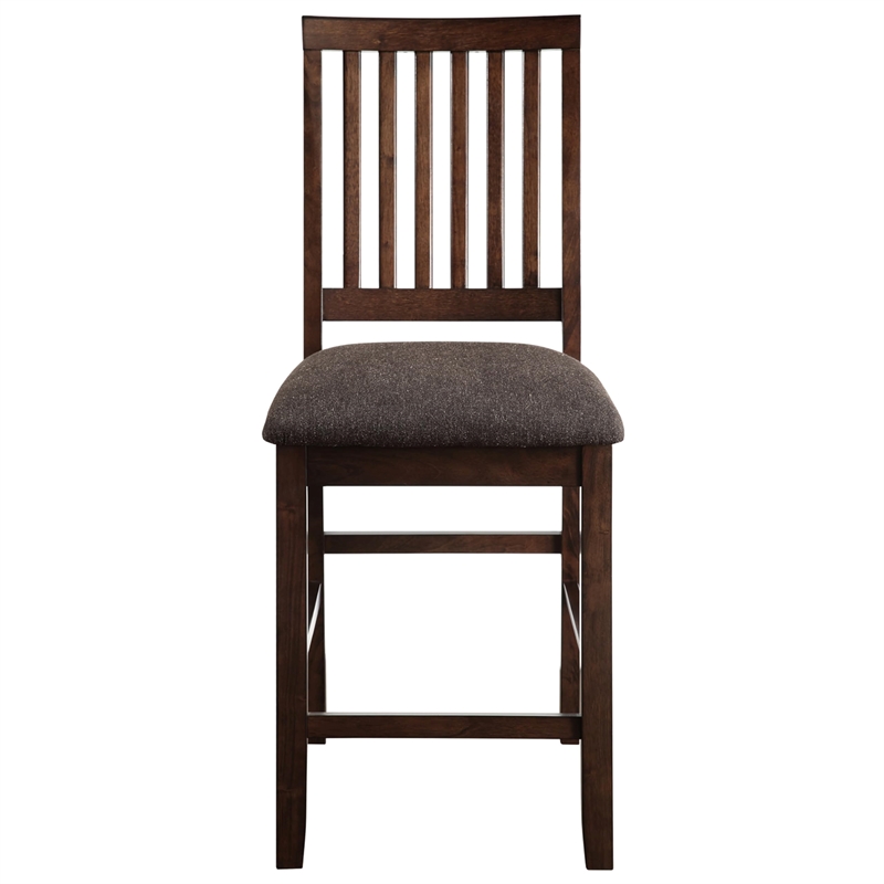 Pemberly Row Contemporary 9-Piece Counter Dining Set in Brown