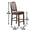 Pemberly Row Contemporary 9-Piece Counter Dining Set in Brown