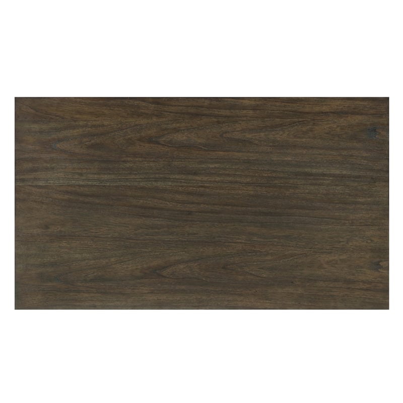 Pemberly Row Rectangular Nesting Table with 2 Stools in Brown