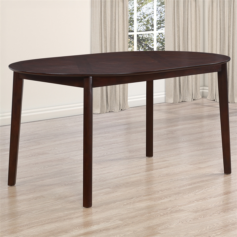Pemberly Row Modern / Contemporary Oval Dining Table in Brown