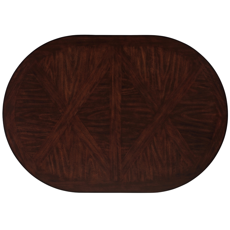 Pemberly Row Modern / Contemporary Oval Dining Table in Brown
