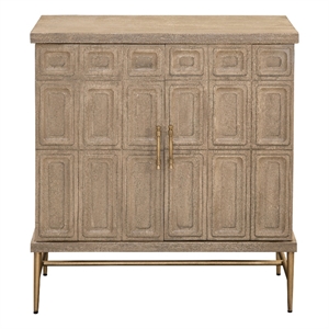 Pemberly Row Modern / Contemporary 2-Door Accent Cabinet in Brown