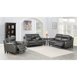 Pemberly Row Modern / Contemporary 3-piece Sofa Set in Brown