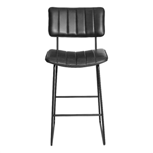 Pemberly Row Iron Modern / Contemporary Black Finish Barstool
