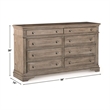 Pemberly Row Engineered Wood Contemporary King 4-piece Bedroom Set in Brown