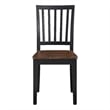Pemberly Row Solid Wood Two-Tone Farmhouse Chair in Walnut and Ebony