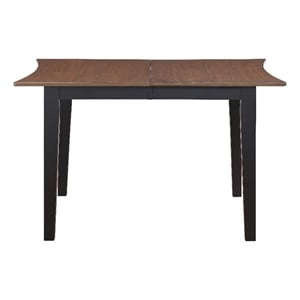 Pemberly Row 50-62&quot Dining Table with 12&quot Leaf in Walnut and Ebony