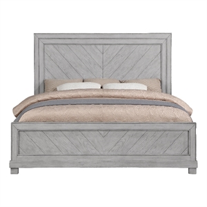 Pemberly Row Engineered Wood Modern / Contemporary Queen Bed in Gray