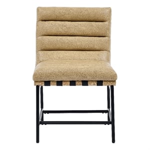 Pemberly Row Modern / Contemporary Vegan Leather Side Chair in Sand