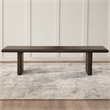 Pemberly Row Modern / Contemporary Backless Dining Bench in Brown