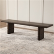 Pemberly Row Modern / Contemporary Backless Dining Bench in Brown