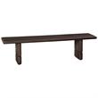 Pemberly Row Modern / Contemporary Backless Dining Bench in Brown