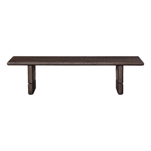 Pemberly Row Modern / Contemporary Backless Dining Bench in Brown