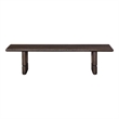 Pemberly Row Modern / Contemporary Backless Dining Bench in Brown