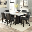Pemberly Row 9-piece Rectangle Counter Dining Set with Black Chairs