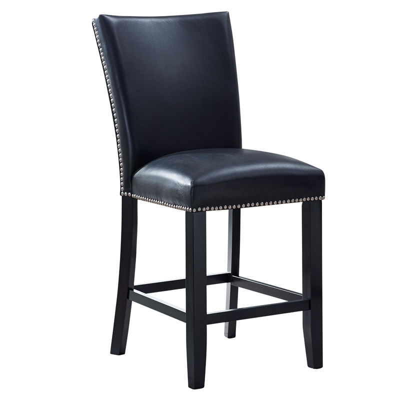 Pemberly Row 9-piece Rectangle Counter Dining Set with Black Chairs