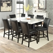 Pemberly Row 9-piece Rectangle Counter Dining Set with Black Chairs