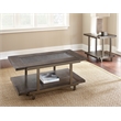 Pemberly Row Contemporary 3-piece Complete Dining Set in Brown