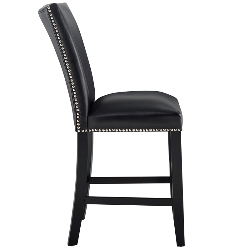 Pemberly Row Square 5-piece Counter Dining Set with Black Chairs