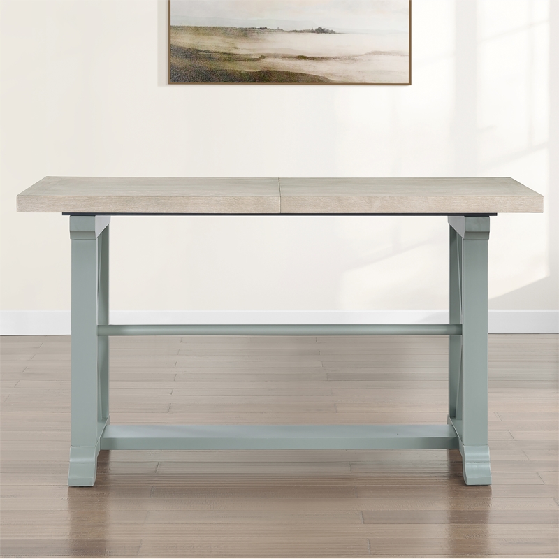 Pemberly Row Engineered Wood Contemporary Green Counter Table