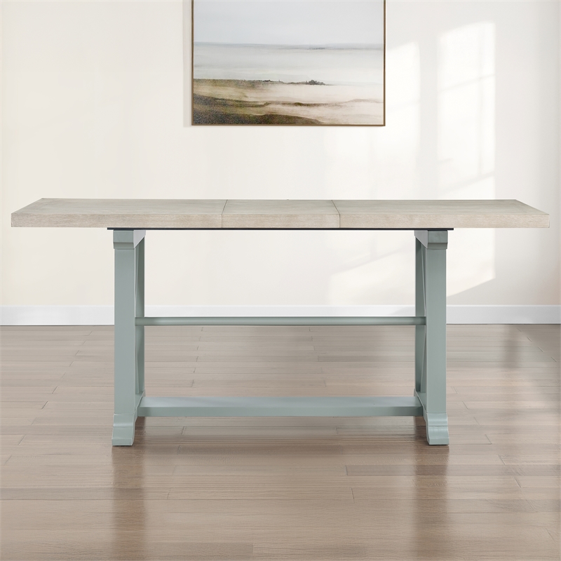 Pemberly Row Engineered Wood Contemporary Green Counter Table