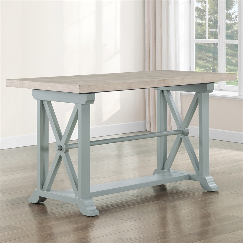 Pemberly Row Engineered Wood Contemporary Green Counter Table
