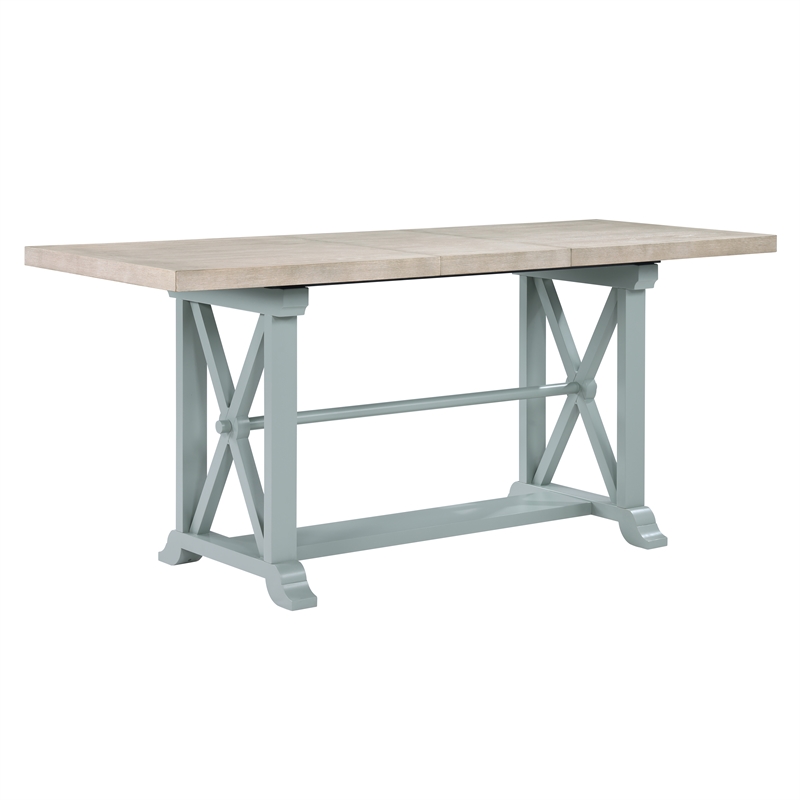 Pemberly Row Engineered Wood Contemporary Green Counter Table