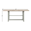 Pemberly Row Engineered Wood Contemporary Green Counter Table