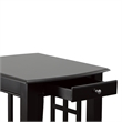 Pemberly Row Contemporary 3-piece Coffee & End Table Set in Black