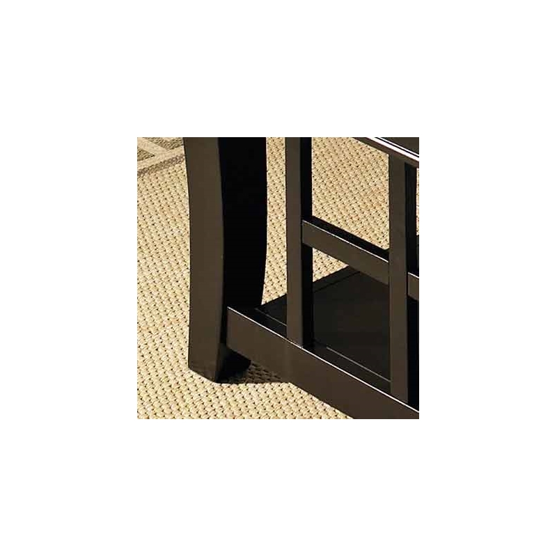 Pemberly Row Contemporary 3-piece Coffee & End Table Set in Black