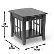 Pemberly Row Contemporary 3-piece Coffee & End Table Set in Black