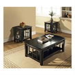 Pemberly Row Contemporary 3-piece Coffee & End Table Set in Black
