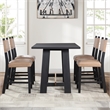 Pemberly Row Contemporary 5-piece Counter Dining Set in Black