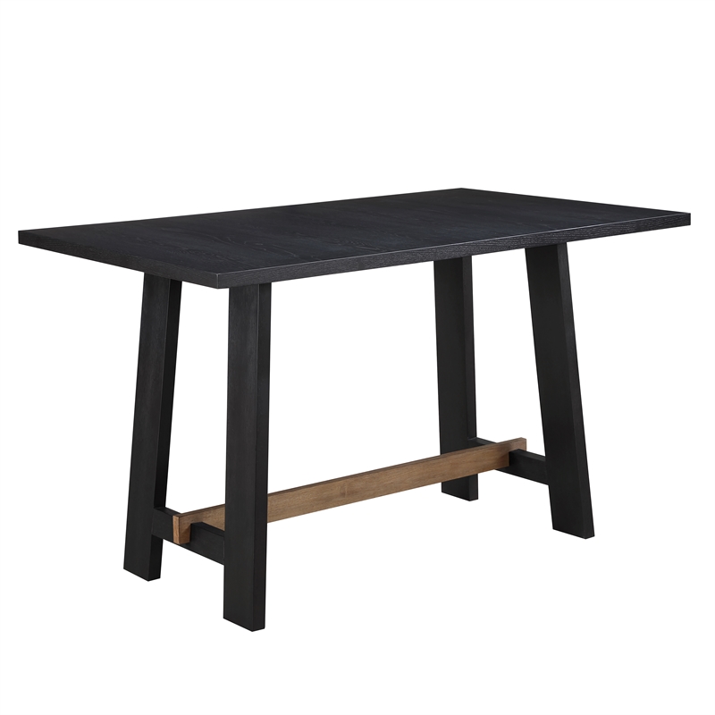 Pemberly Row Contemporary 7-piece Counter Dining Set in Black