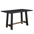 Pemberly Row Contemporary 7-piece Counter Dining Set in Black