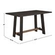 Pemberly Row Contemporary 7-piece Counter Dining Set in Black