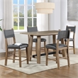 Pemberly Row Contemporary 5-piece Counter Dining Set in Brown