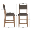 Pemberly Row Contemporary 5-piece Counter Dining Set in Brown
