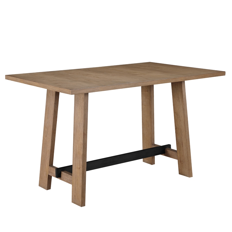 Pemberly Row Contemporary 5-piece Counter Dining Set in Brown