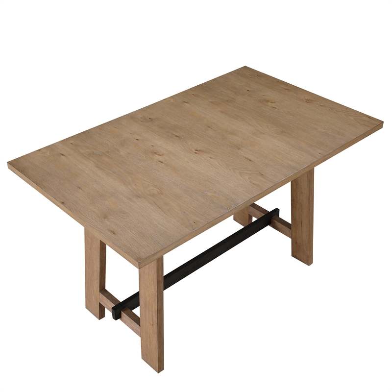 Pemberly Row Contemporary 5-piece Counter Dining Set in Brown